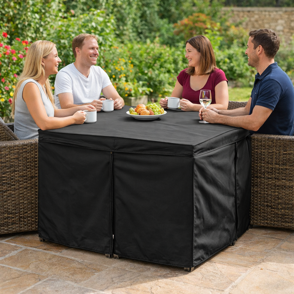4 Seater Rattan Cube Set Cover – Medium 125cm – Waterproof Protection