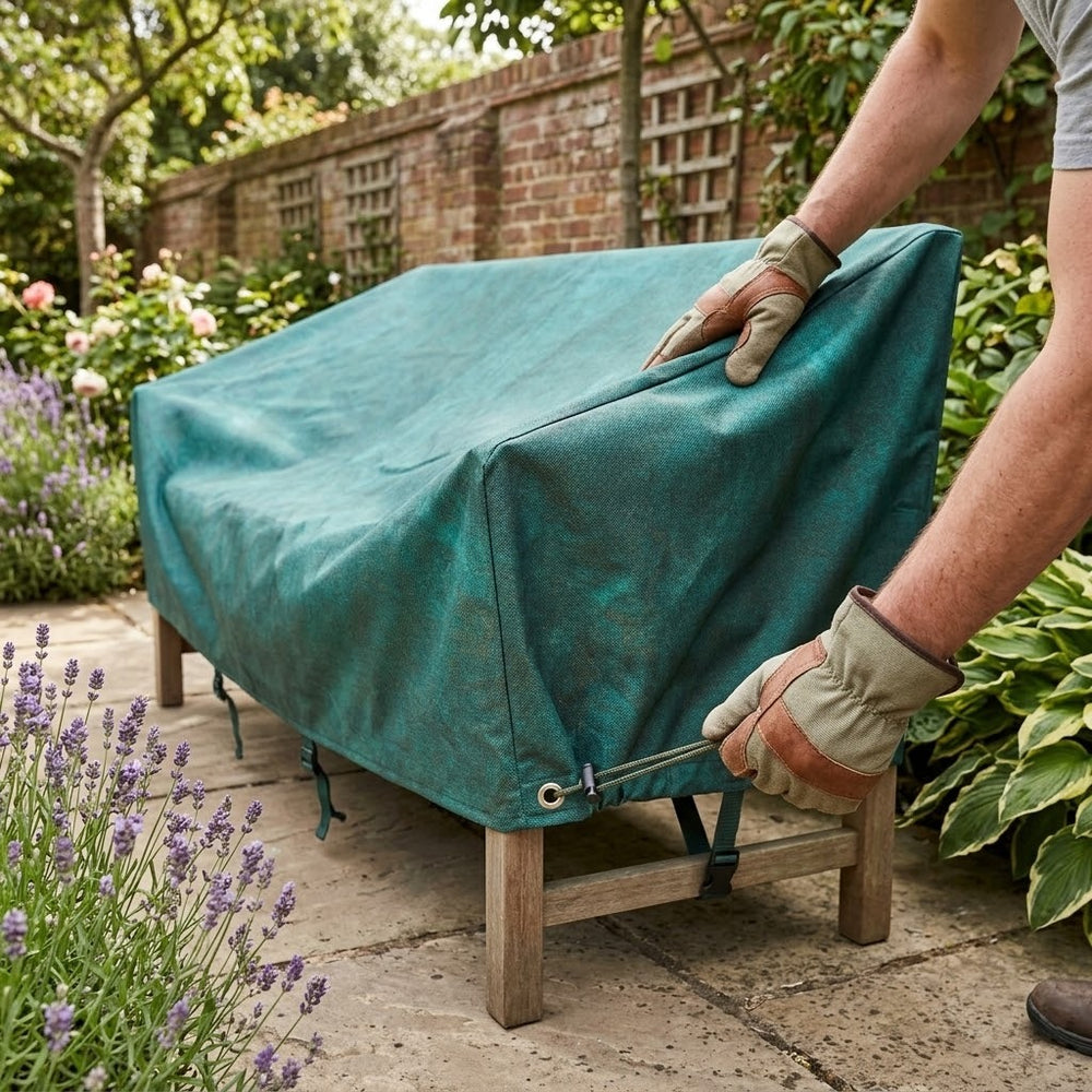 Bench Cover – 3-4 Seater, Green – Super Tough Waterproof – Outdoor Protection