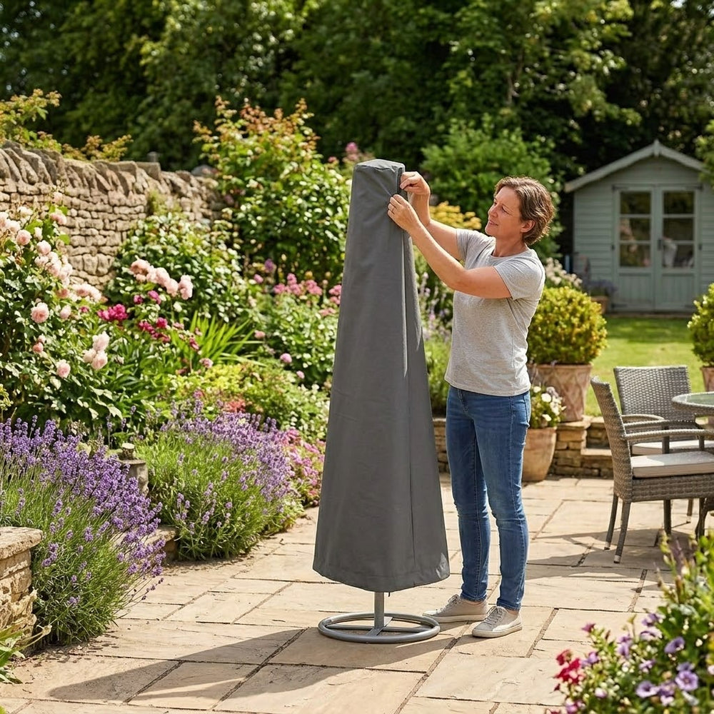 Parasol Cover – Medium Charcoal – Durable Polyester – Outdoor Protection