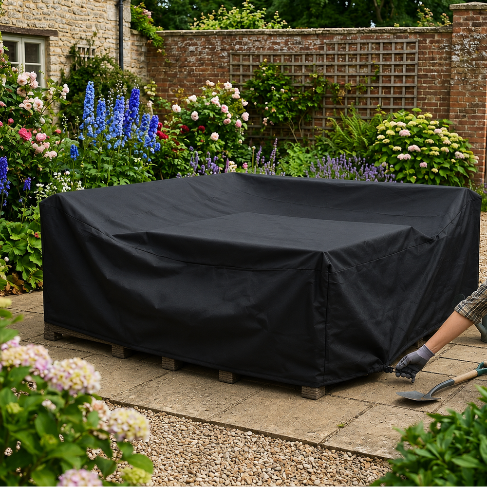 Small Casual Dining Set Cover – Black – Super Tough Material – Outdoor Protection