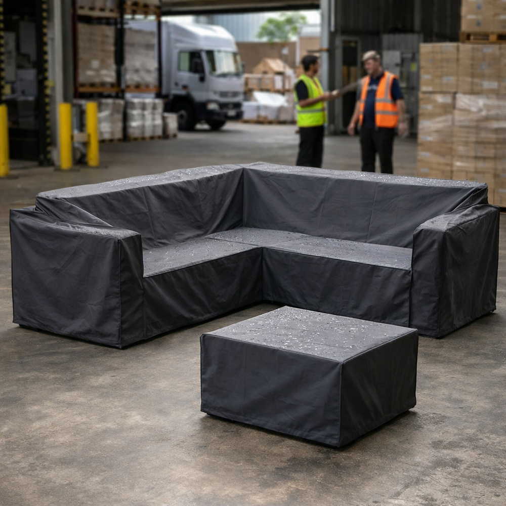 Corner Sofa Set Cover – Medium Charcoal – Polyester – Outdoor Furniture Protection