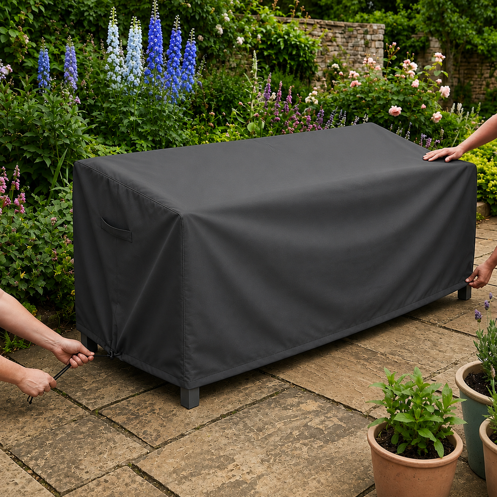 Three Seater Sofa Cover – Large Charcoal – Durable Polyester – Outdoor Protection