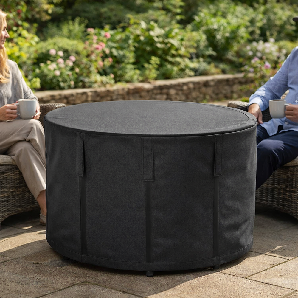 Circular Table Cover – Small Charcoal – Durable Polyester – Outdoor Protection