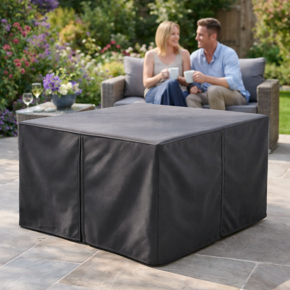 4 Seater Rattan Cube Set Cover – 117cm – Waterproof PVC – Outdoor Furniture Protection
