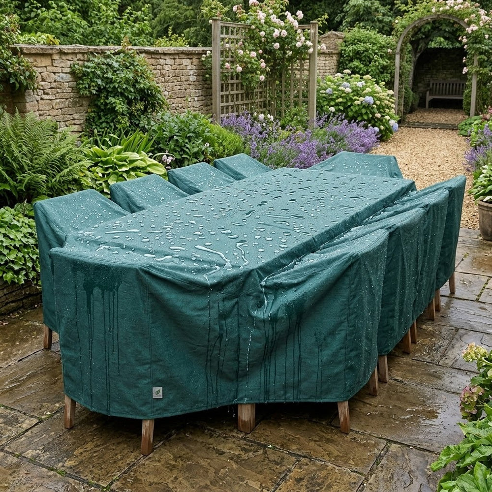 Heavy Duty Furniture Set Cover – 8-10 Seater – Green – Outdoor Protection