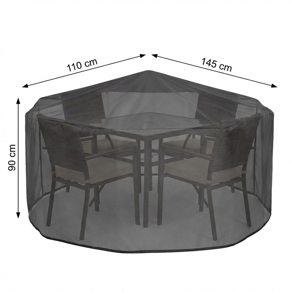 Octagonal Patio Set Cover – 4/6 Seat H90cm Black – Heavy Duty Protection