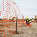 Professional Temporary Fence Kit Up to 50m Long with Barrier Mesh and Support Posts for Construction and Crowd Control