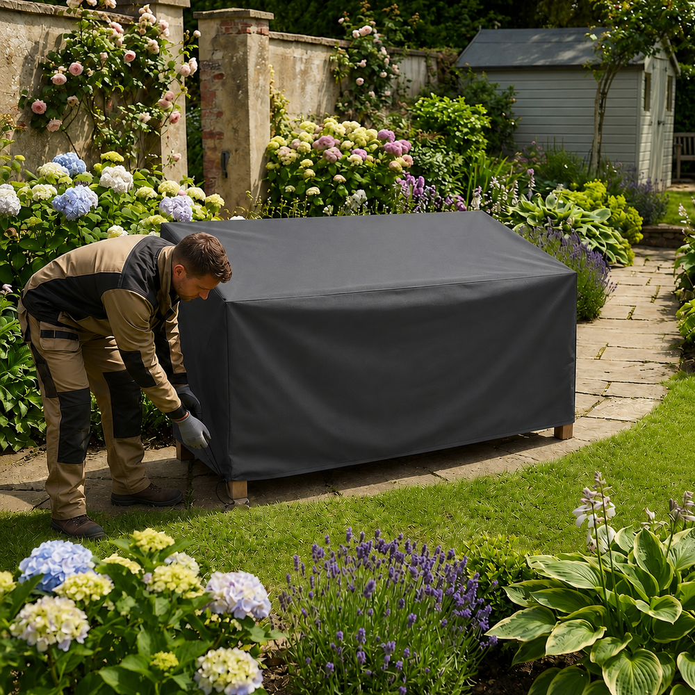 Bench Cover – Large Charcoal – Durable Polyester – Outdoor Protection