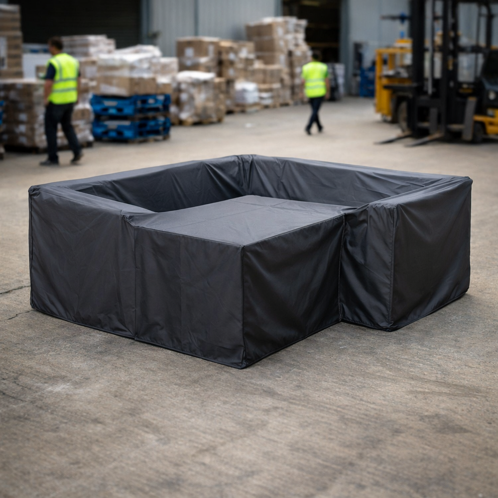 Rectangular Corner Sofa Dining Set Cover – 200cm Charcoal – Heavy Duty Protection