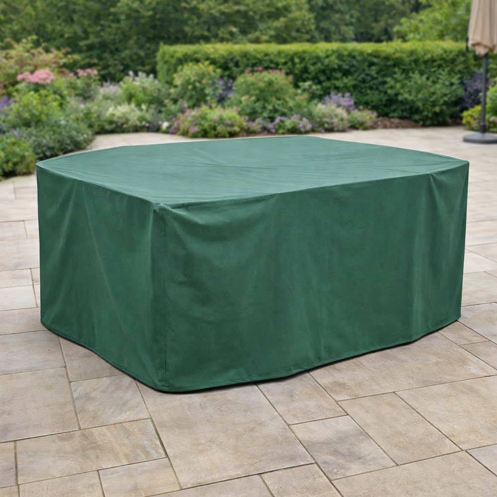 Rectangular Patio Set Cover – 6 Seat Green – Durable Polyester – Outdoor Protection