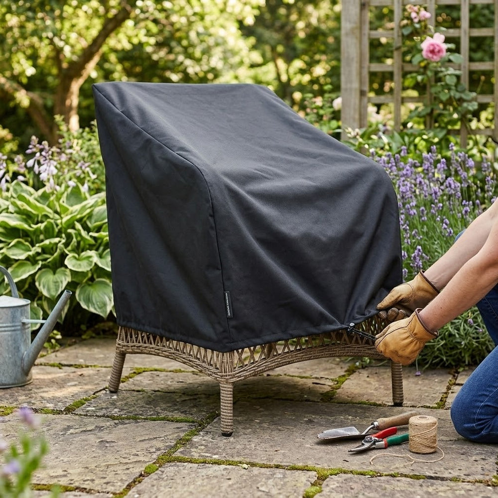 Armchair Cover – Small Black – Heavy Duty Weather Protection