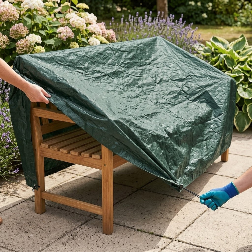 3 Seater Bench Cover – Green – Heavy Duty Polyethylene – Outdoor Protection