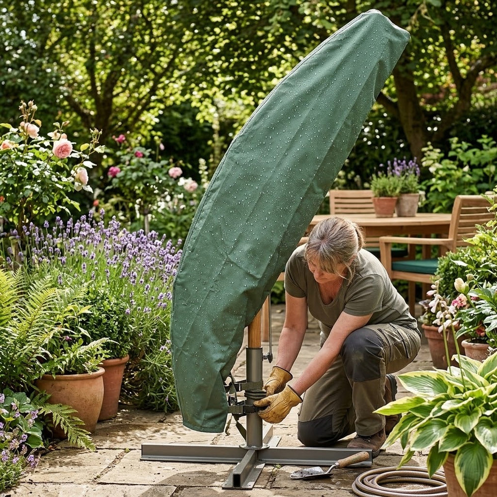 Parasol Cover – Small, Green – Super Tough UV Protection – Outdoor Use