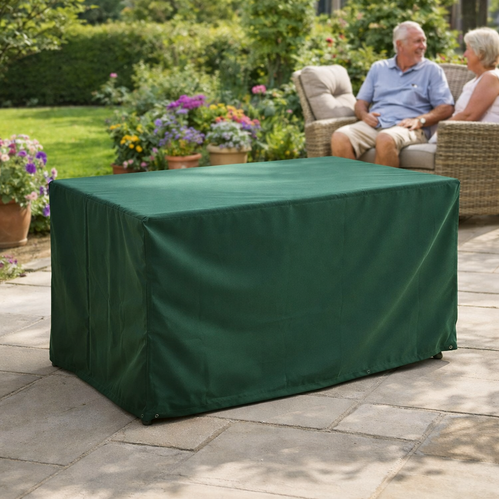 Rectangular Table Cover – 4 Seat Green – Waterproof Protection – Outdoor Use