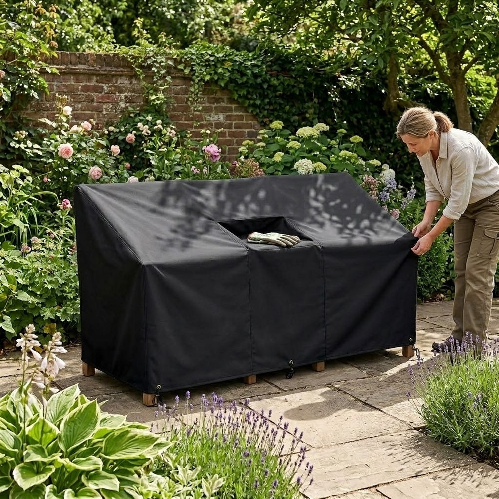 Heavy Duty Companion Seat Cover – Black – Weather Resistant – Outdoor Protection
