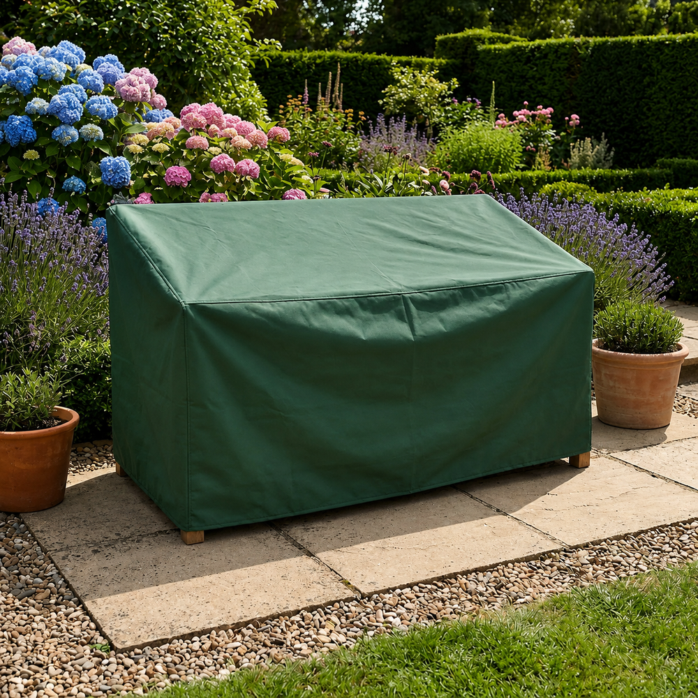 3-4 Seater Bench Cover – Large – Reversible PVC Polyester – Outdoor Protection