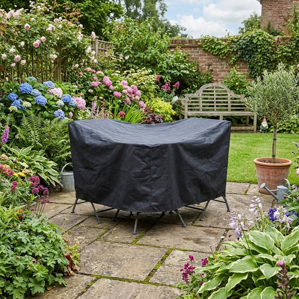 Heavy Duty Bistro Set Cover – 2 Seater – Black – Outdoor Protection