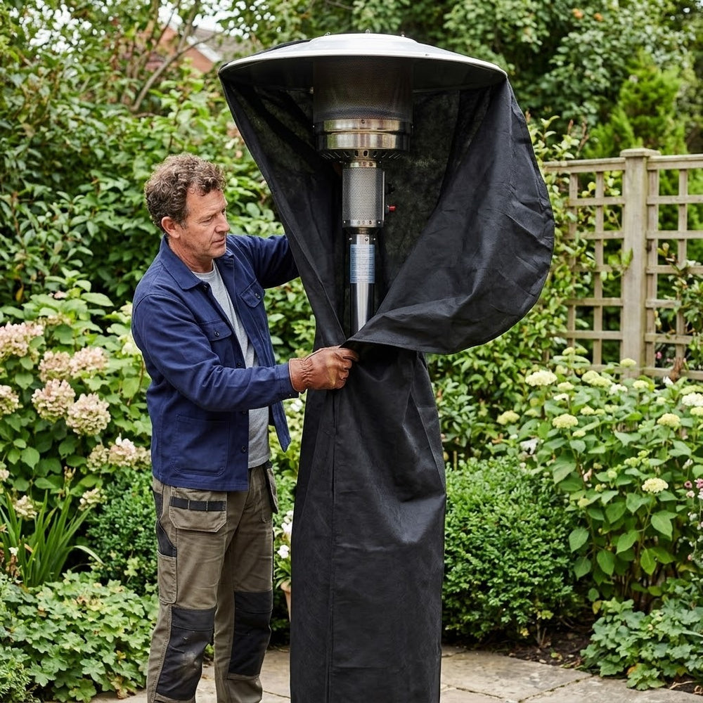 Patio Heater Cover – Black – Super Tough Waterproof – Outdoor Protection