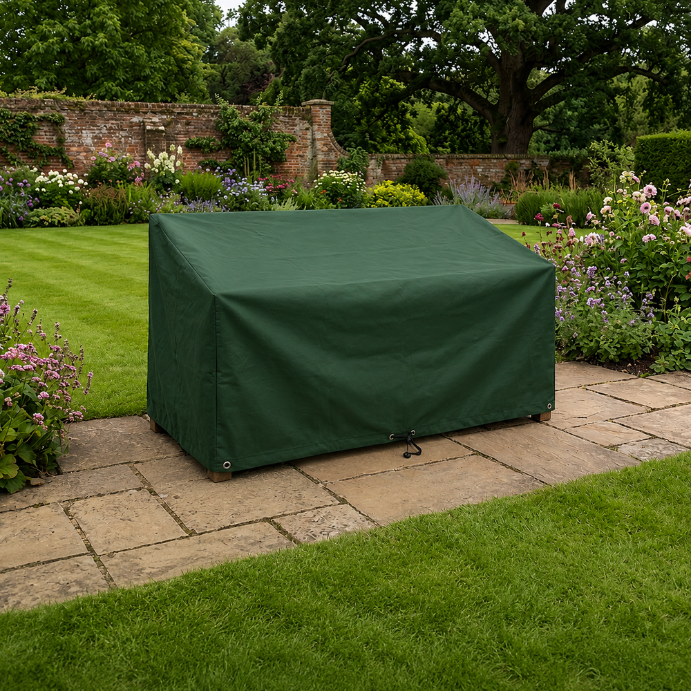 Bench Cover – Large Green – Polyester Weather Protection – Outdoor Furniture