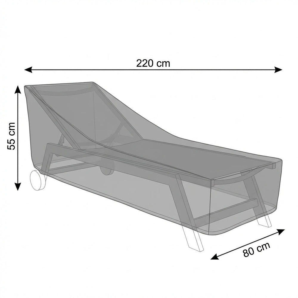 Sun Lounger Cover – Large Charcoal – Heavy Duty UV Protection – Outdoor Furniture