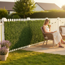 Premium Artificial Conifer Hedge Garden Fence Privacy Screening - 3m Long, Fire Retardant, UV Protected, Low Maintenance Solution for Outdoor Decor