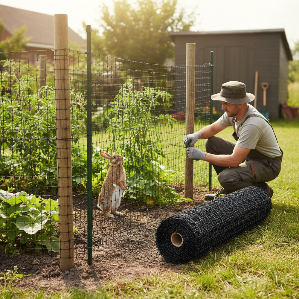 Premium Heavy Duty Stretched Fencing Mesh 50mm x 50mm - 100m Roll for Agricultural and Garden Use
