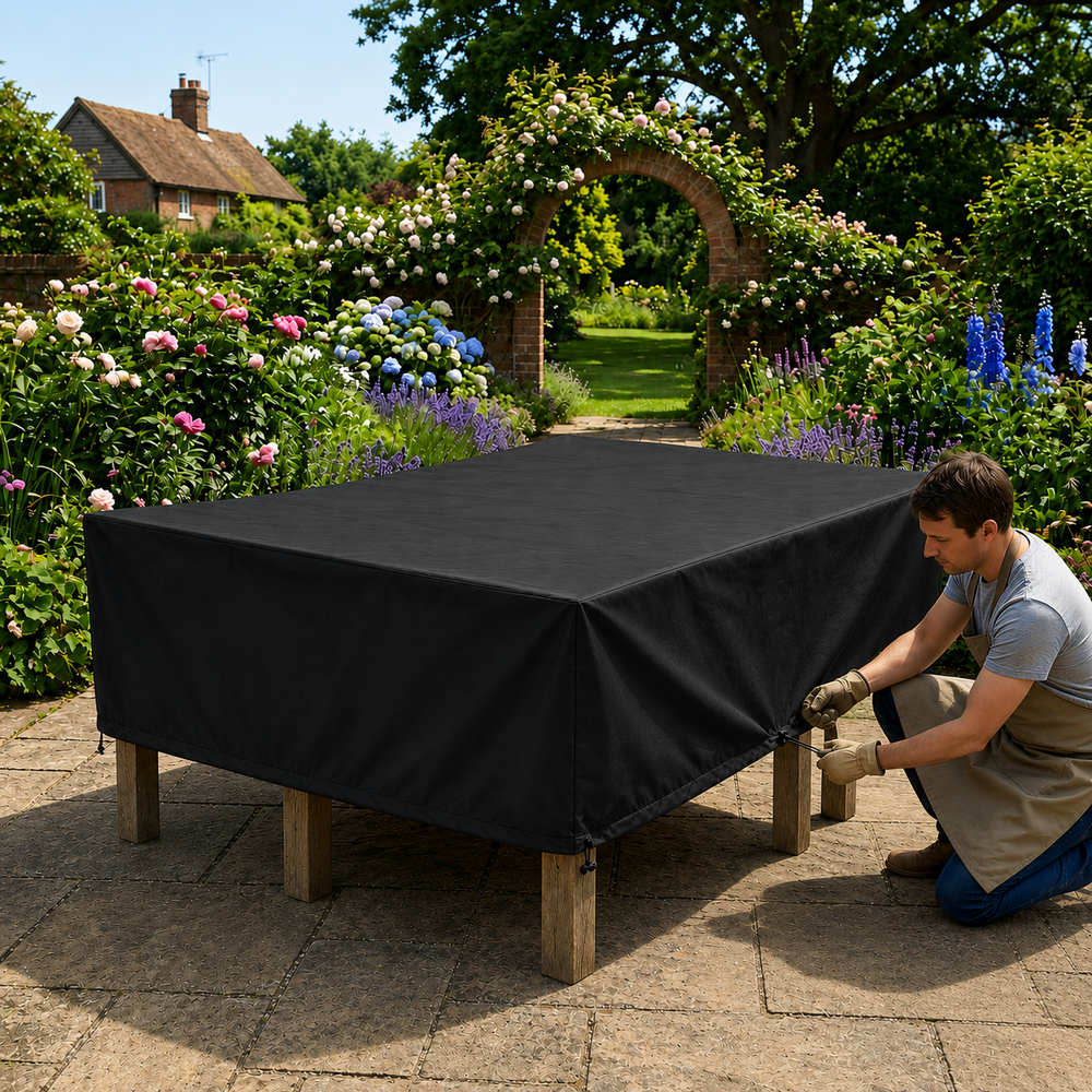 4 Seater Rectangular Table Cover – 130cm – Heavy Duty Waterproof – Outdoor Protection