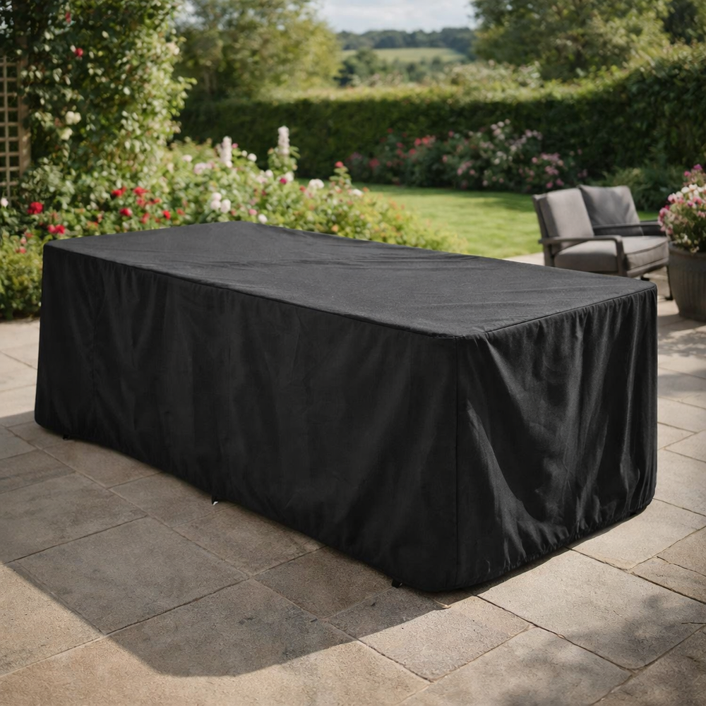Heavy Duty Furniture Set Cover – 6 Seater Black – Waterproof Protection