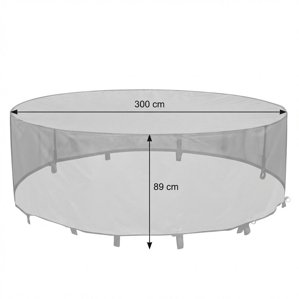 Round 8 Seater Furniture Set Cover – Black – Super Tough Protection – Outdoor Use