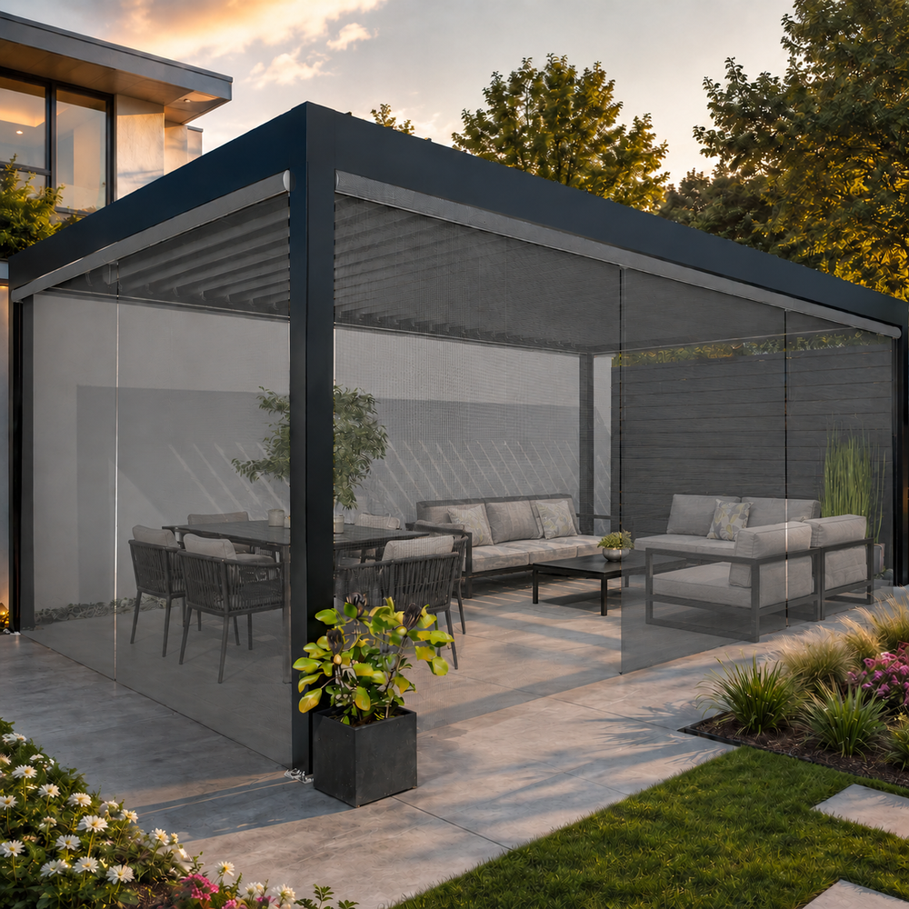 Custom Size 100% Polyester Outdoor Roller Shade