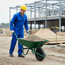 Heavy Duty 90 Litre Metal Wheelbarrow with Pneumatic Tyre and Reinforced Frame - High-Quality Professional Grade for Industrial and Commercial Appl...