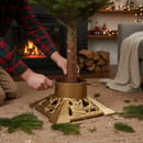 Premium Heavy Duty Cast Iron Christmas Tree Stand with Water Reservoir - 12" Base Size, Supports Trees up to 7ft Tall