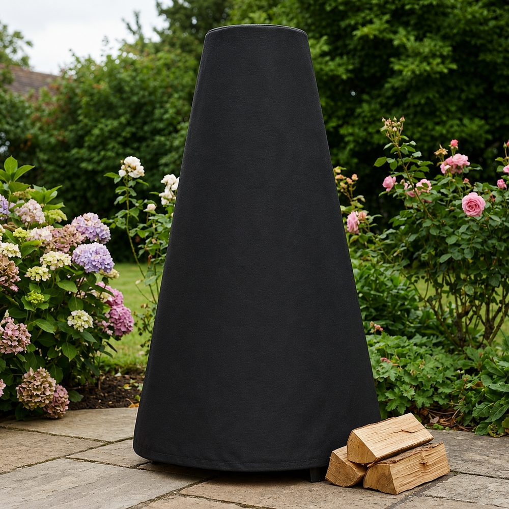Heavy Duty Chimenea Cover – Large Black – Polyethylene Protection – Outdoor Use