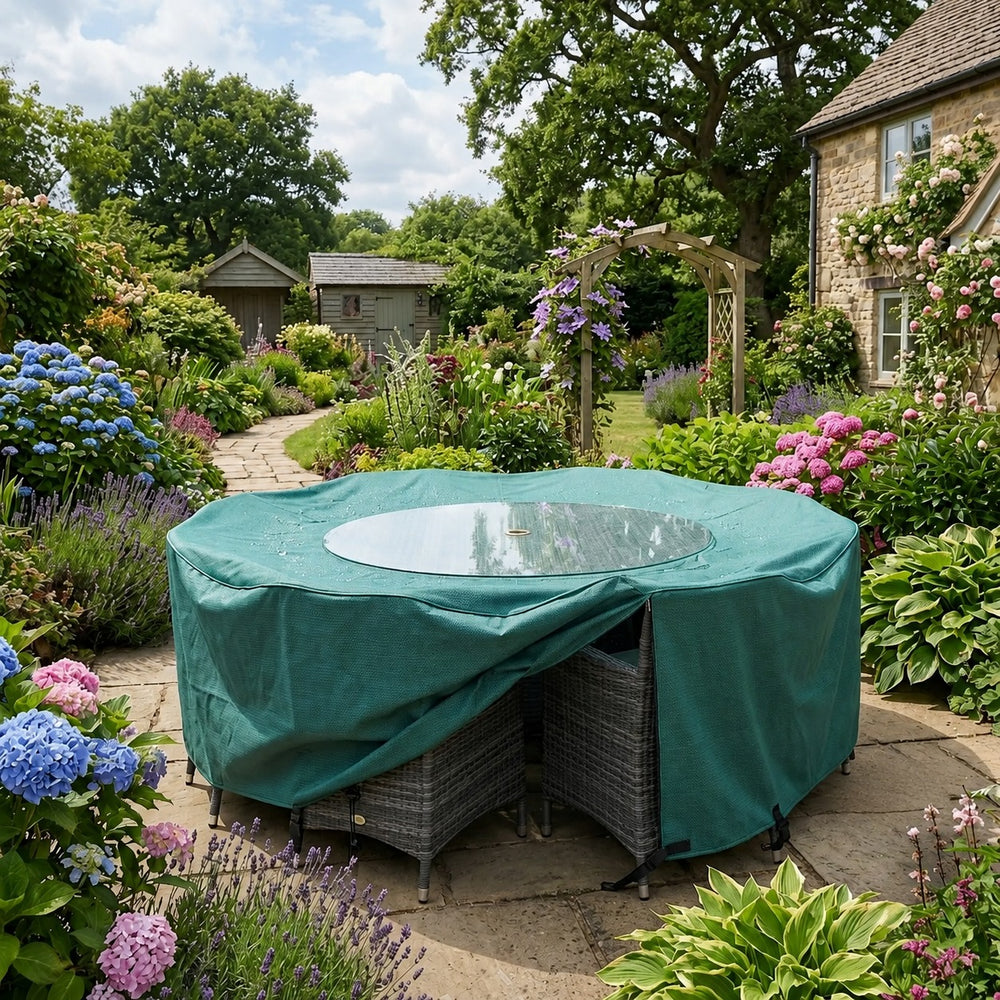 Round Furniture Set Cover – 6-8 Seater – Tough Material – Outdoor Protection
