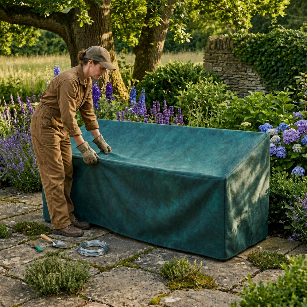 3 Seater Bench Cover – Green – Super Tough Waterproof – Garden Protection