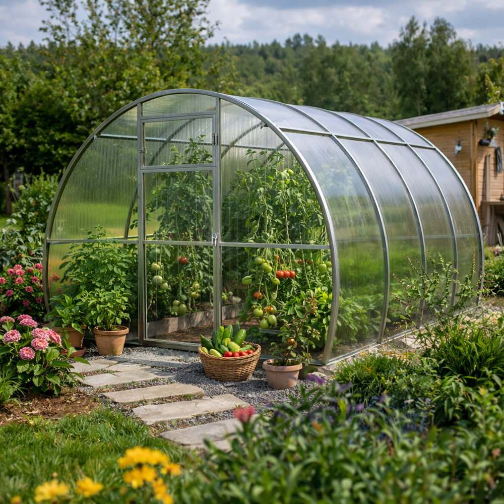 12m² Polycarbonate Greenhouse - Robust & Easy Assembly