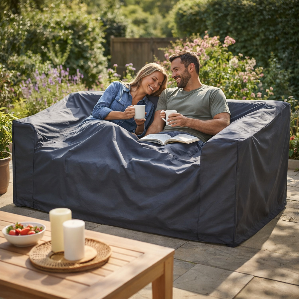 2 Seater Sofa Cover – Small Charcoal – Durable Polyester – Outdoor Protection