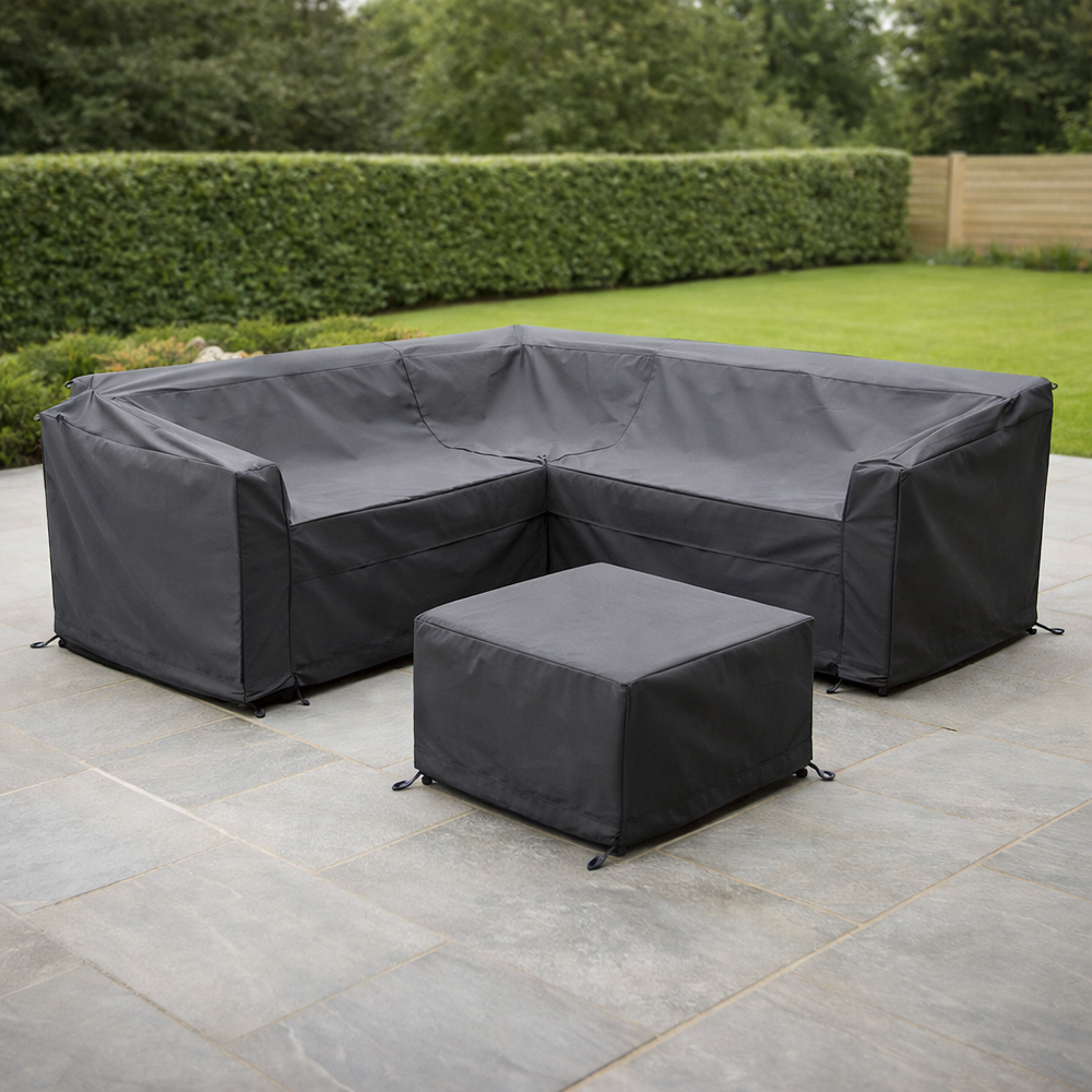 Corner Sofa Set Cover – Large Charcoal – Durable Polyester – Outdoor Protection