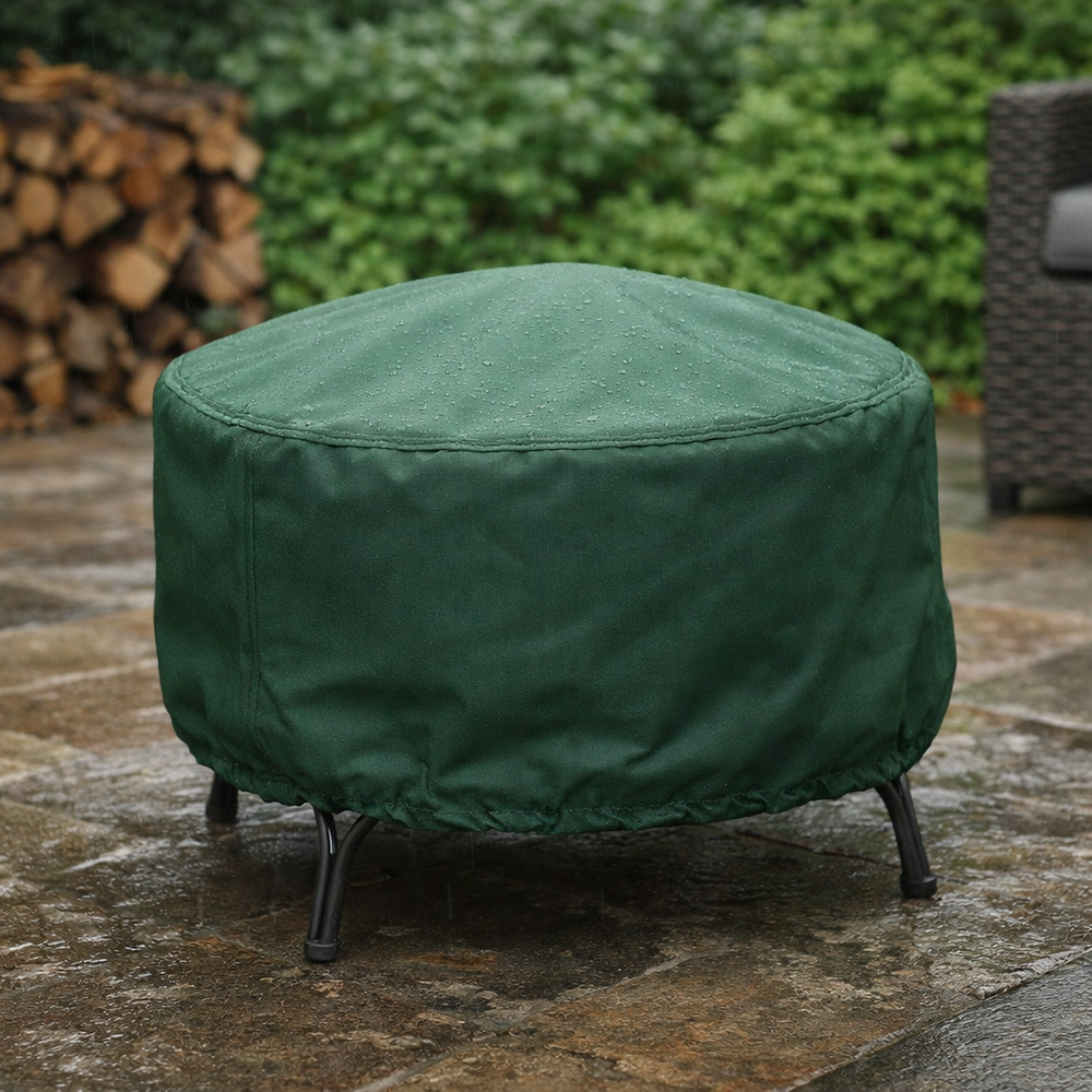 Firepit Cover – Small Green – Heavy Duty Polyethylene – Outdoor Protection
