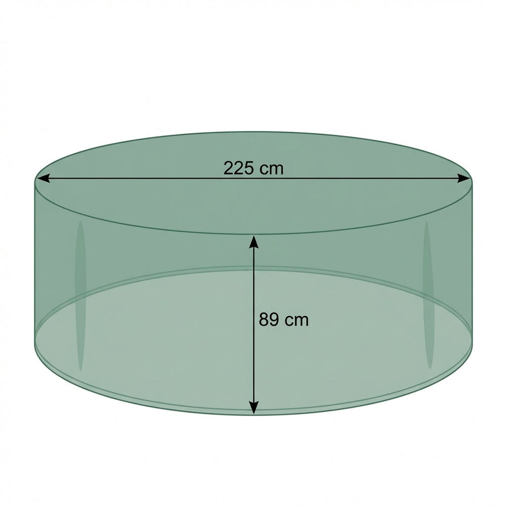 Round Furniture Set Cover – Green 6 Seater – Heavy Duty Protection