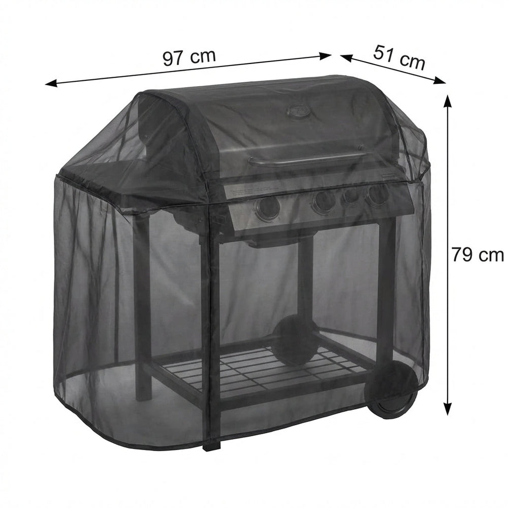 Small Barbecue Cover – Black – Heavy Duty Polyethylene – Outdoor Protection