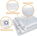 Heavy Duty Clear Tarpaulin 310gsm – UV Resistant, 100% Waterproof Transparent Tarp Sheet for Market Stalls & Outdoor Protection