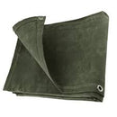 Dark Slate Gray Heavy Duty Canvas Tarpaulins - Dark Green (21OZ)