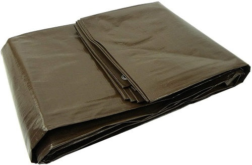 Dim Gray Heavy Duty Brown Tarpaulin 210gsm High Density Woven Polyethylene Tarp