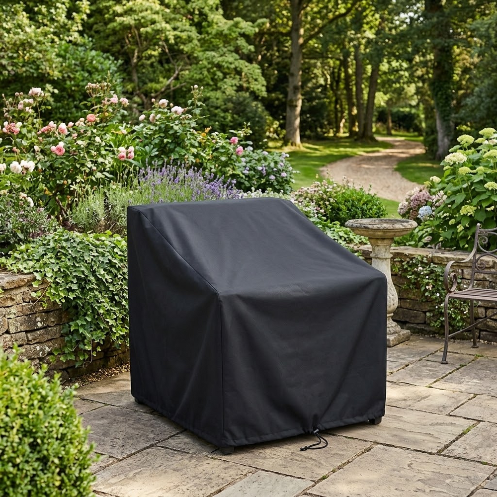 Armchair Cover – Small Black – Heavy Duty Weather Protection