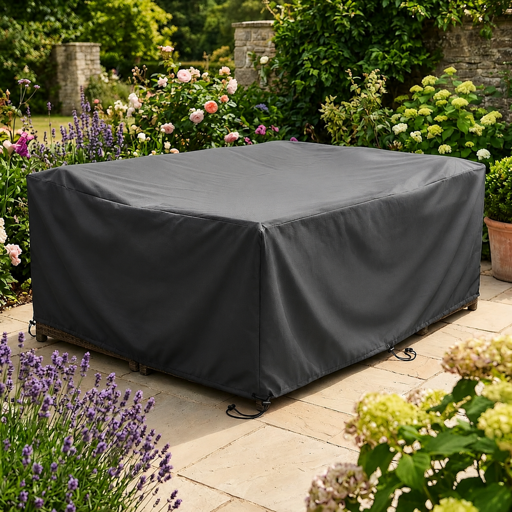Rectangular Corner Sofa Dining Set Cover – 200cm Charcoal – Heavy Duty Protection
