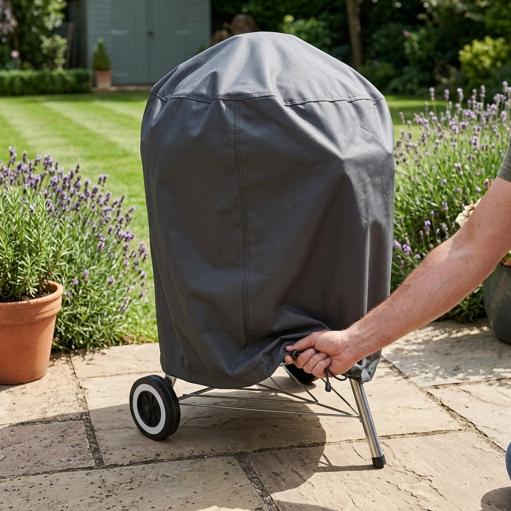 Kettle Barbecue Cover – Charcoal – Durable Polyester – Outdoor Protection