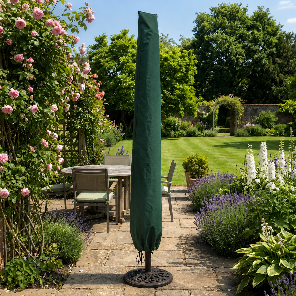 Large Parasol Cover – 153 cm Green – Waterproof UV Protection – Outdoor Use