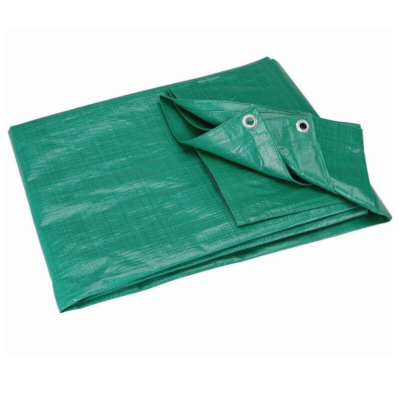 100gsm Green Lightweight Multipurpose Waterproof Tarpaulin All-Weather Outdoor Cover