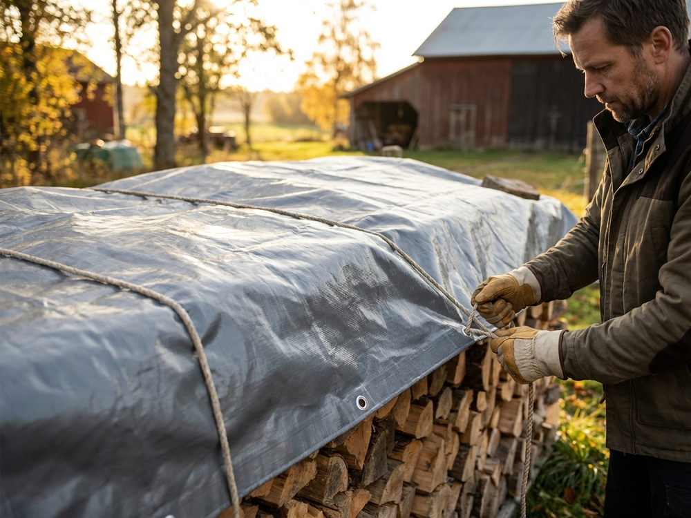 PVC Tarpaulin 2.5x2.5m Grey for Outdoor and Indoor Use - view 3